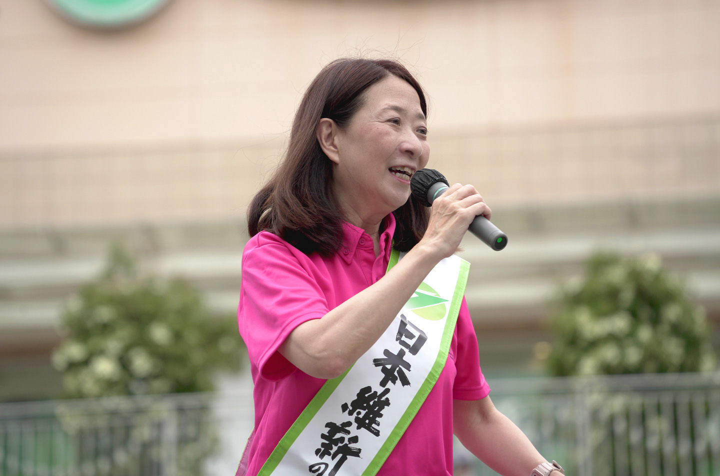 JR尼崎駅前で街頭演説！