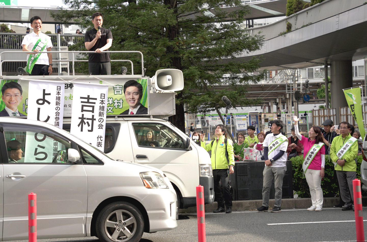 吉村代表が応援に駆けつけてくださいました！