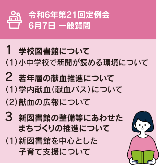 令和6年第21回定例会6月7日一般質問